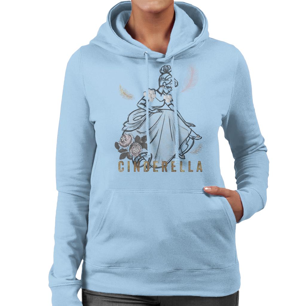 Disney Cinderella Roses And Feathers Sketch Women's Hooded product image 6