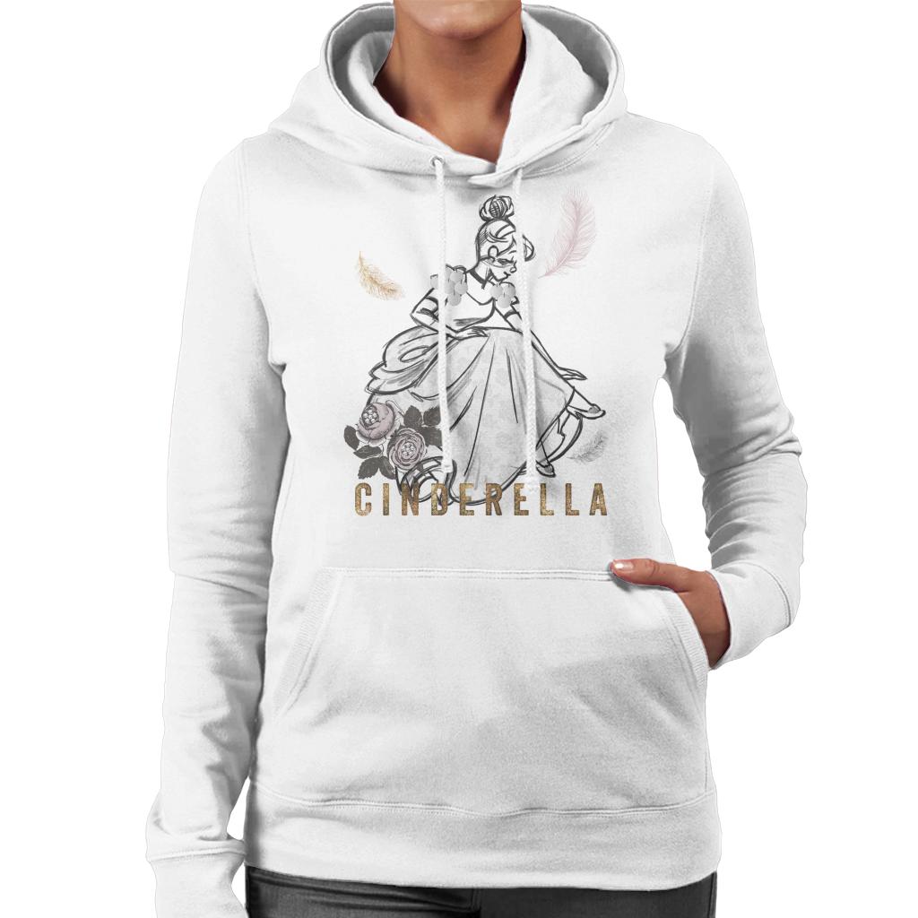 Disney Cinderella Roses And Feathers Sketch Women's Hooded product image 4