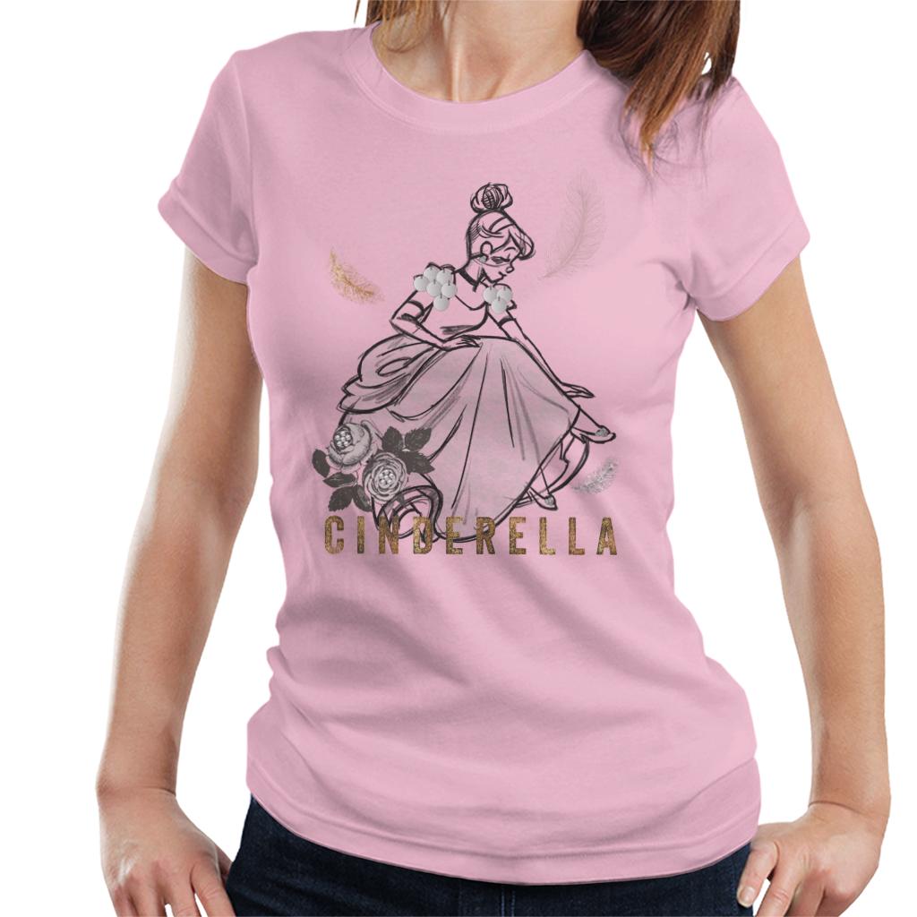 Disney Cinderella Roses And Feathers Sketch Women's T-Shirt product image 8