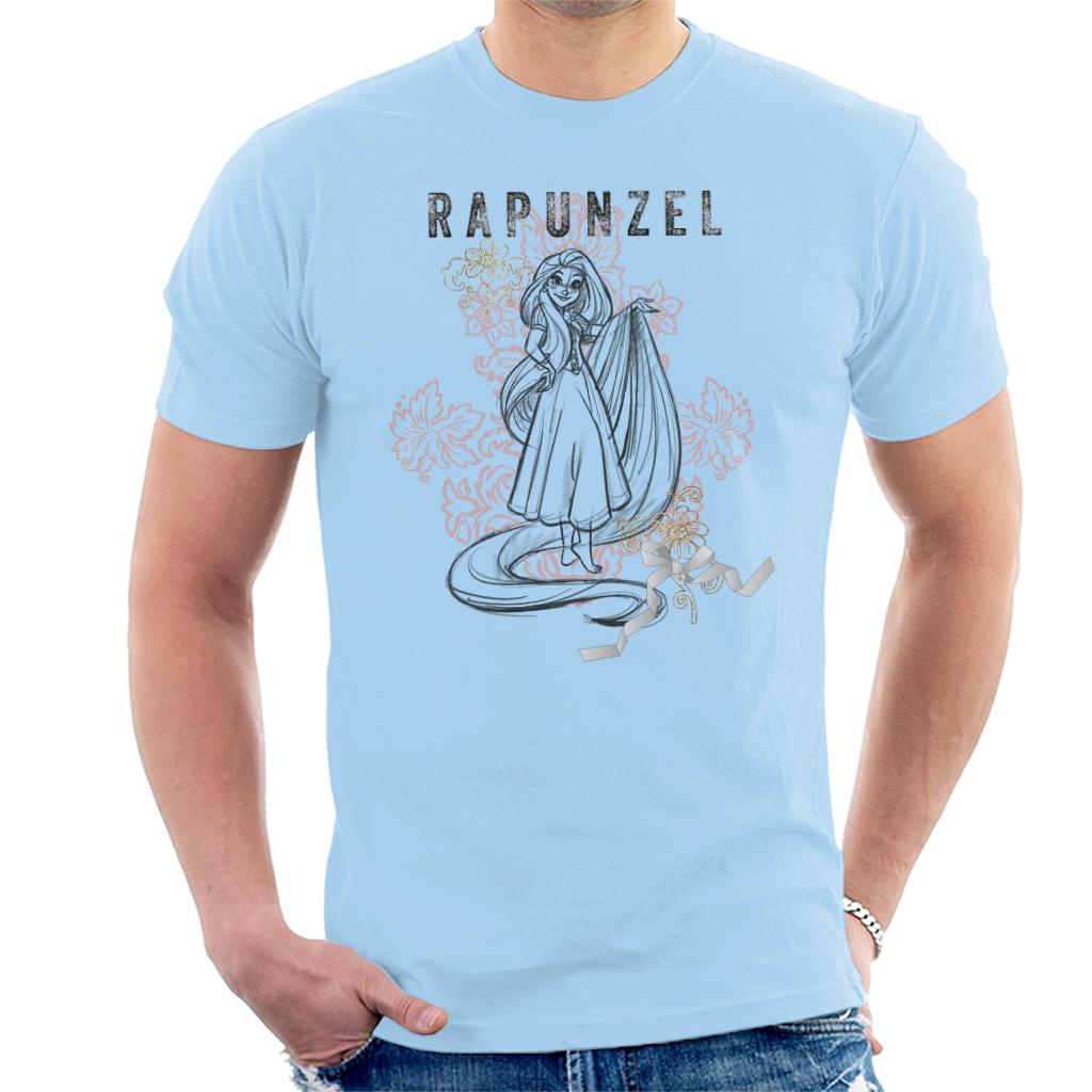 Disney Rapunzel Floral Sketch Men's T-Shirt product image 4