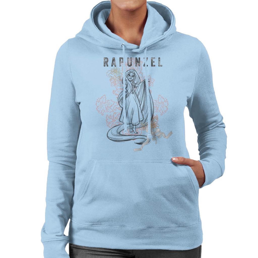 Disney Rapunzel Floral Sketch Women's Hooded Sweatshirt product image 4