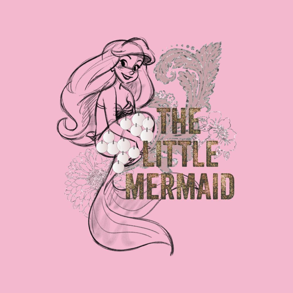 Disney The Little Mermaid Floral Sketch Women's T-Shirt product image 9