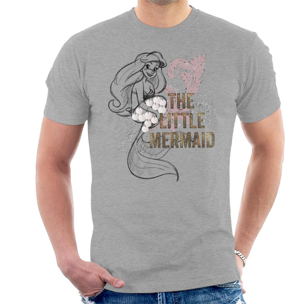Disney The Little Mermaid Floral Sketch Men's T-Shirt product image 1
