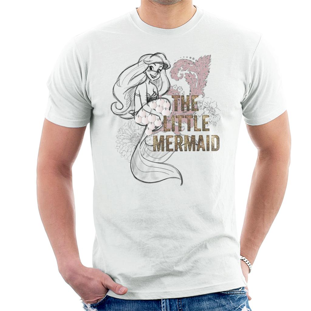 Disney The Little Mermaid Floral Sketch Men's T-Shirt product image 4