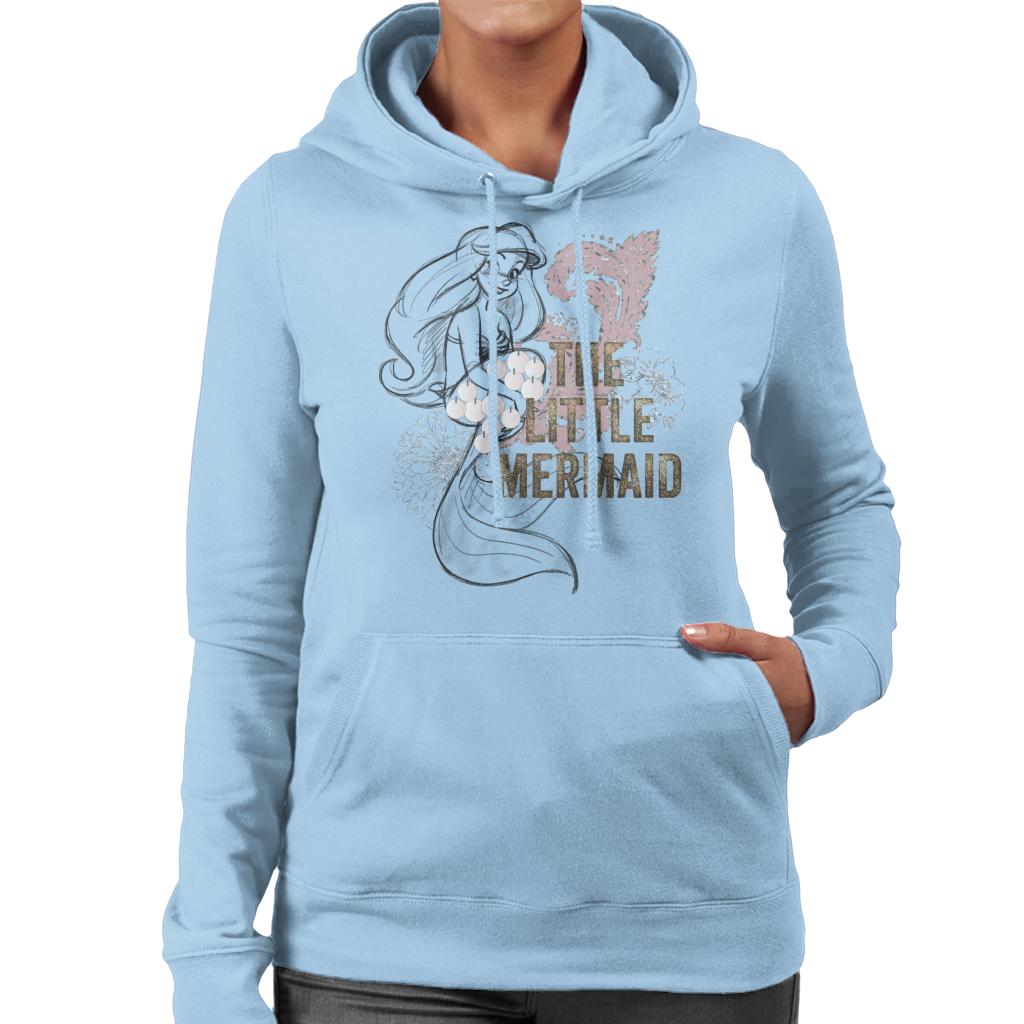 Disney The Little Mermaid Floral Sketch Women's Hooded product image 6