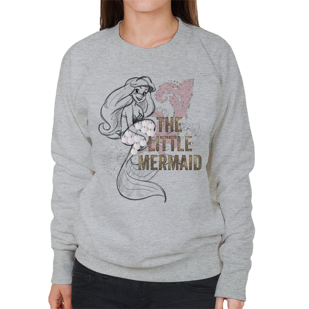 Disney The Little Mermaid Floral Sketch Women's Sweatshirt product image 1