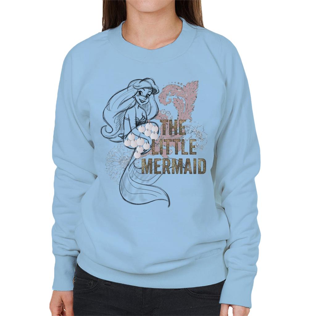 Disney The Little Mermaid Floral Sketch Women's Sweatshirt product image 6