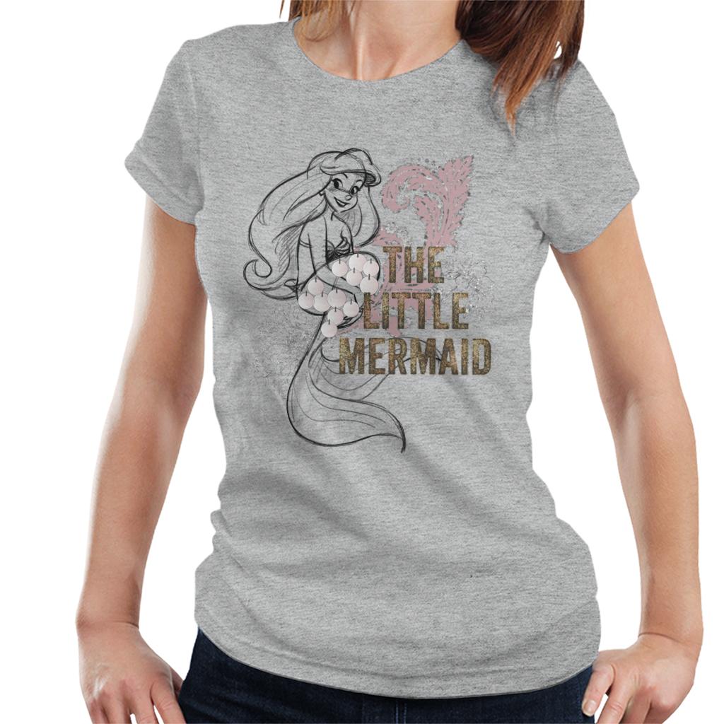 Disney The Little Mermaid Floral Sketch Women's T-Shirt product image 1