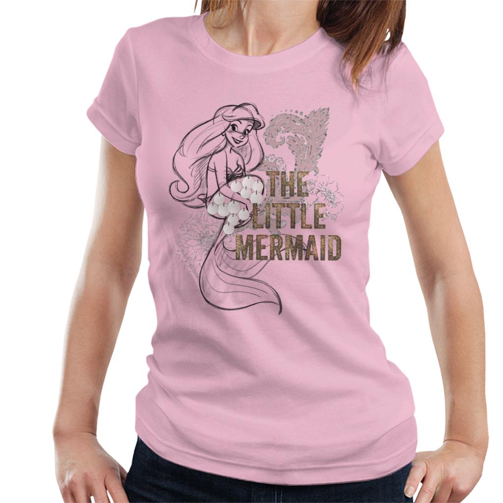 Disney The Little Mermaid Floral Sketch Women's T-Shirt product image 8
