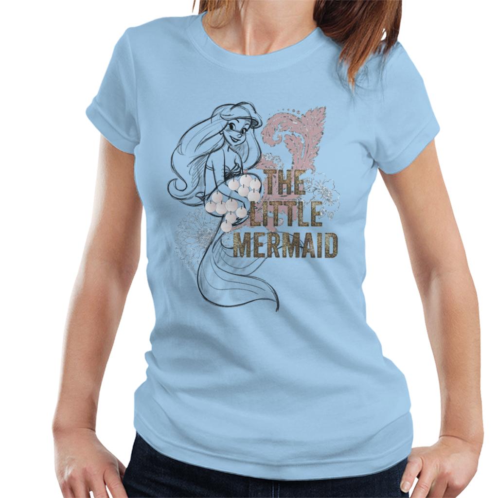 Disney The Little Mermaid Floral Sketch Women's T-Shirt product image 6