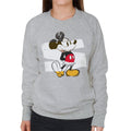 Disney Mickey Mouse Paper Rip Collage Art Women's Sweatshirt product image 1