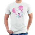 Disney Mickey Mouse Pink Text Head Men's T-Shirt product image 1