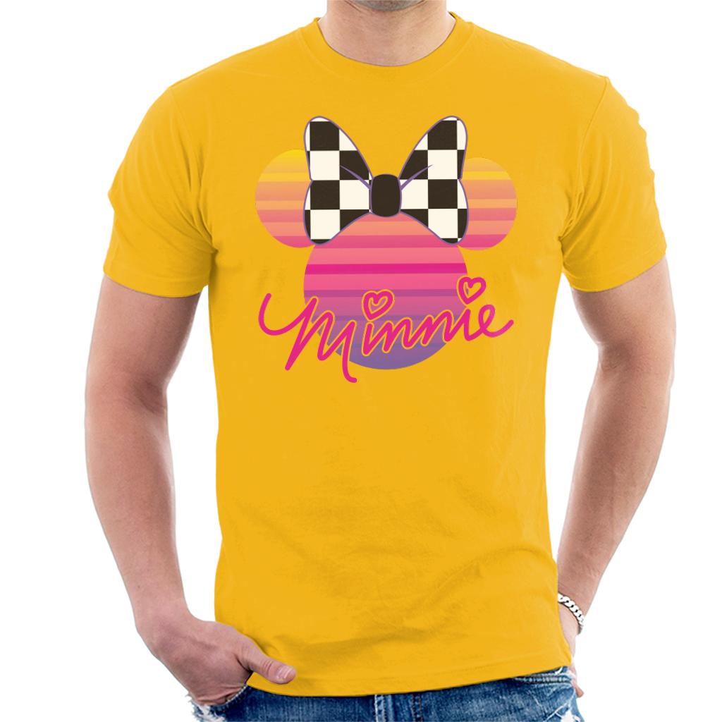 Disney Minnie Mouse Retrowave Head Men's T-Shirt product image 6
