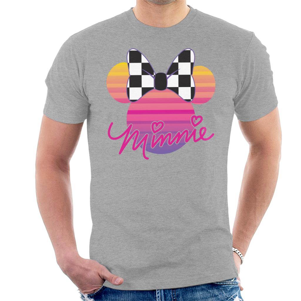 Disney Minnie Mouse Retrowave Head Men's T-Shirt product image 1