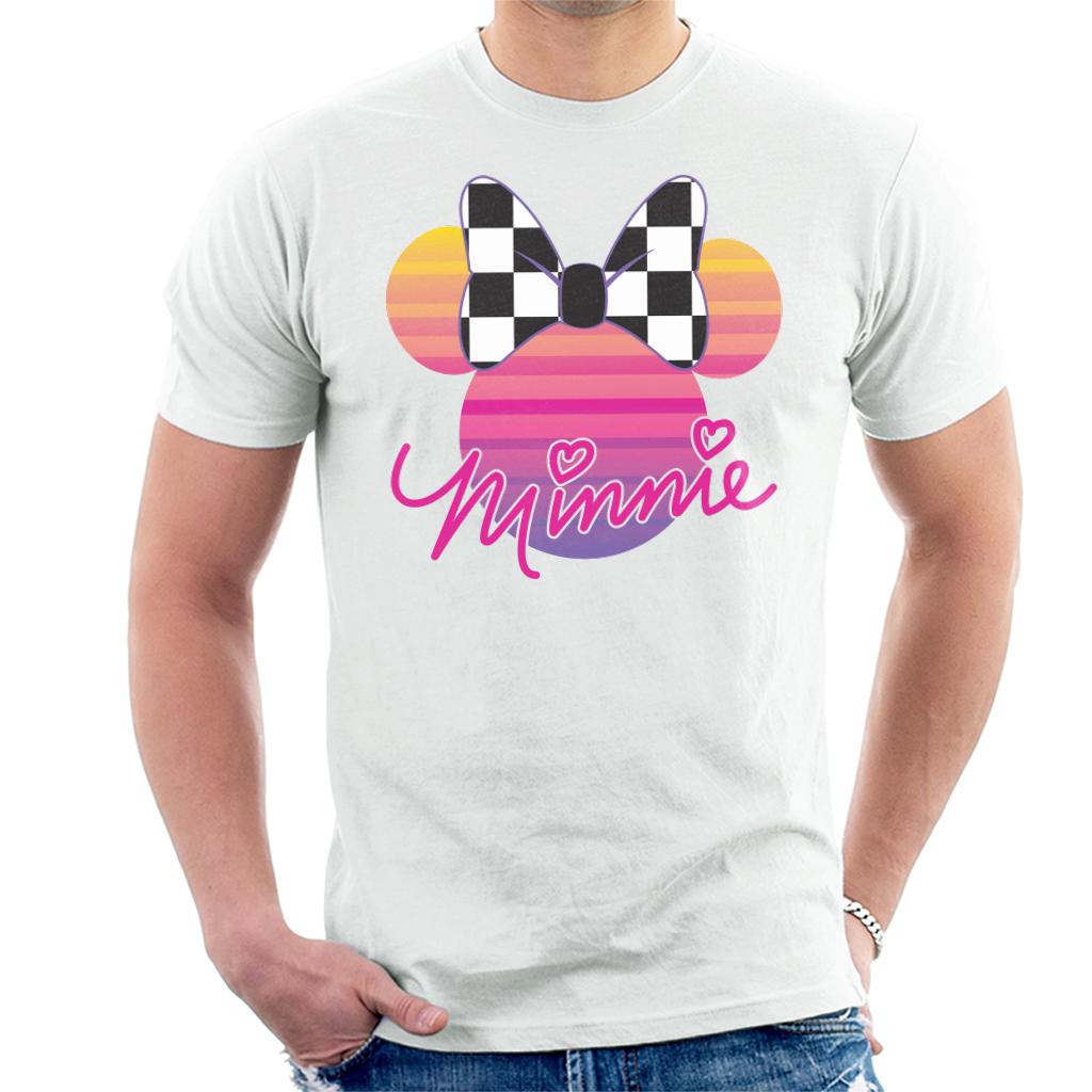 Disney Minnie Mouse Retrowave Head Men's T-Shirt product image 4