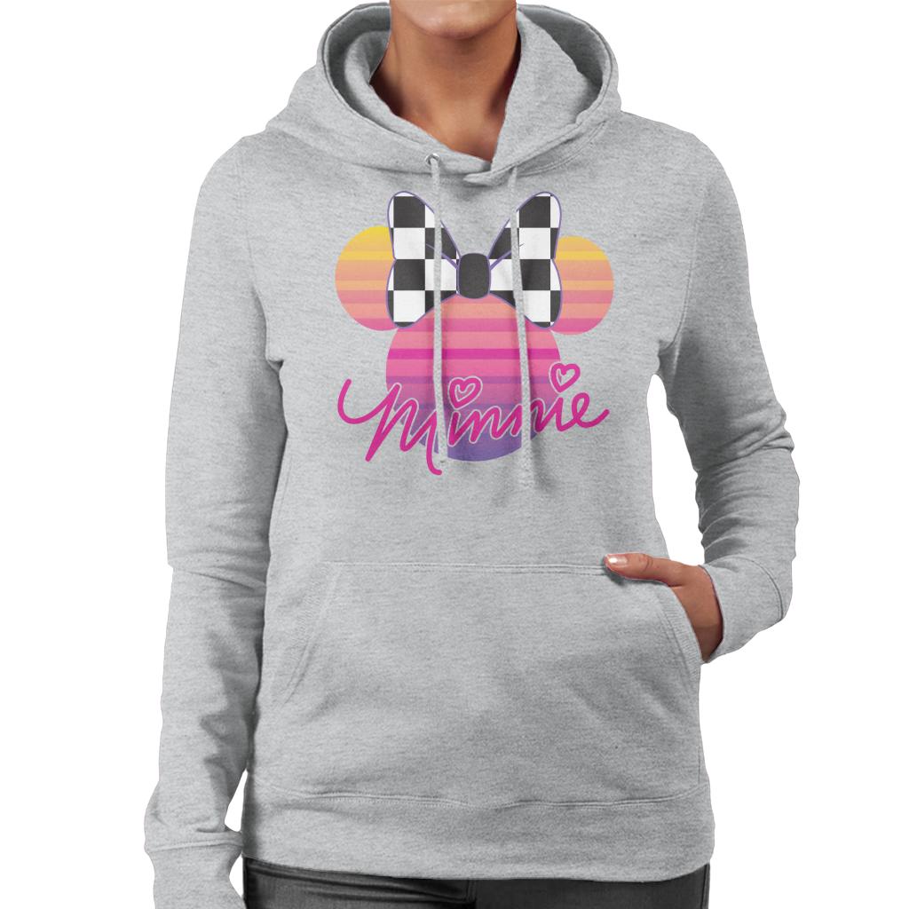 Disney Minnie Mouse Retrowave Head Women's Hooded Sweatshirt product image 1