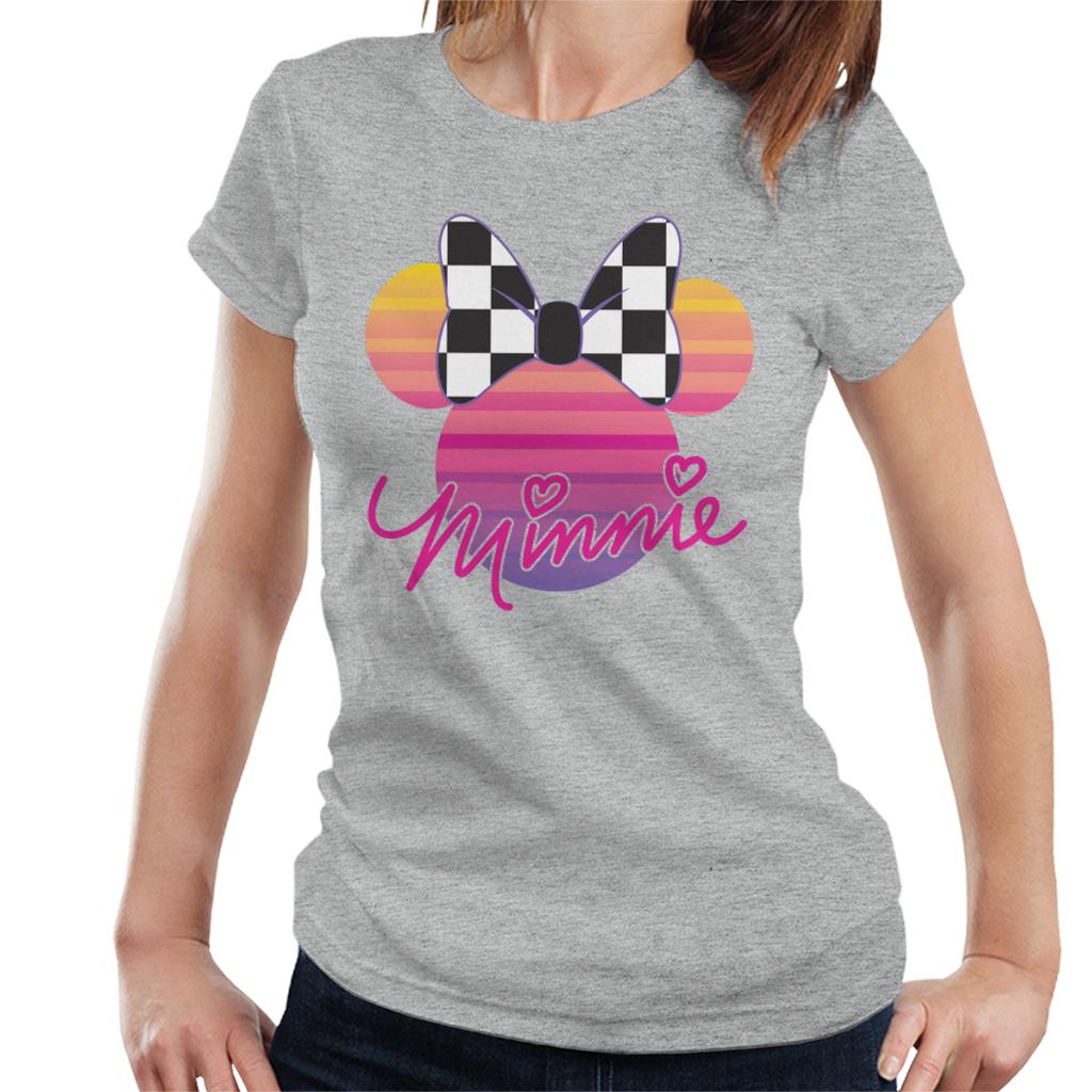Disney Minnie Mouse Retrowave Head Women's T-Shirt product image 1