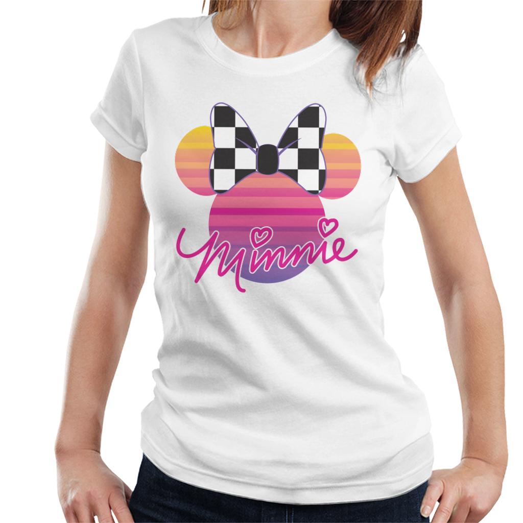 Disney Minnie Mouse Retrowave Head Women's T-Shirt product image 4