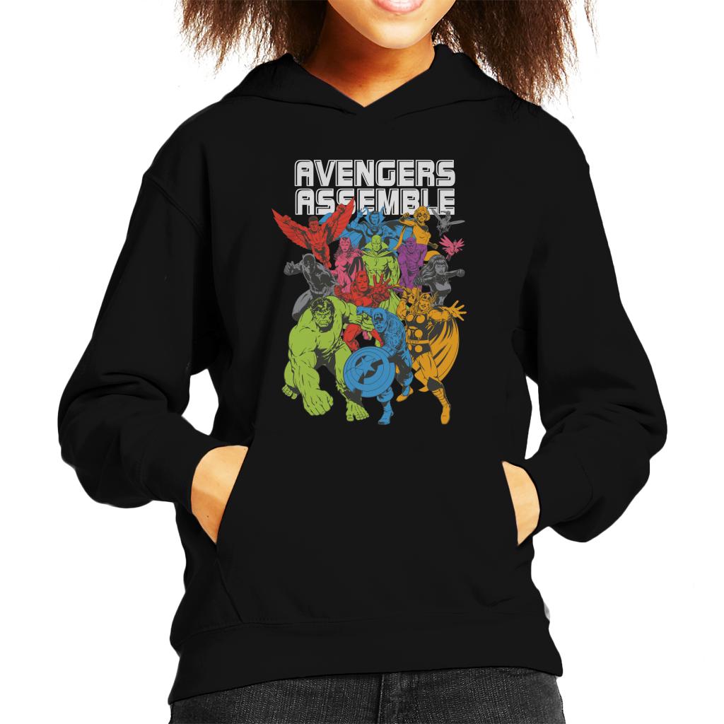 Marvel Avengers Assemble Comic Book Colour Art Kid's Hooded product image 1