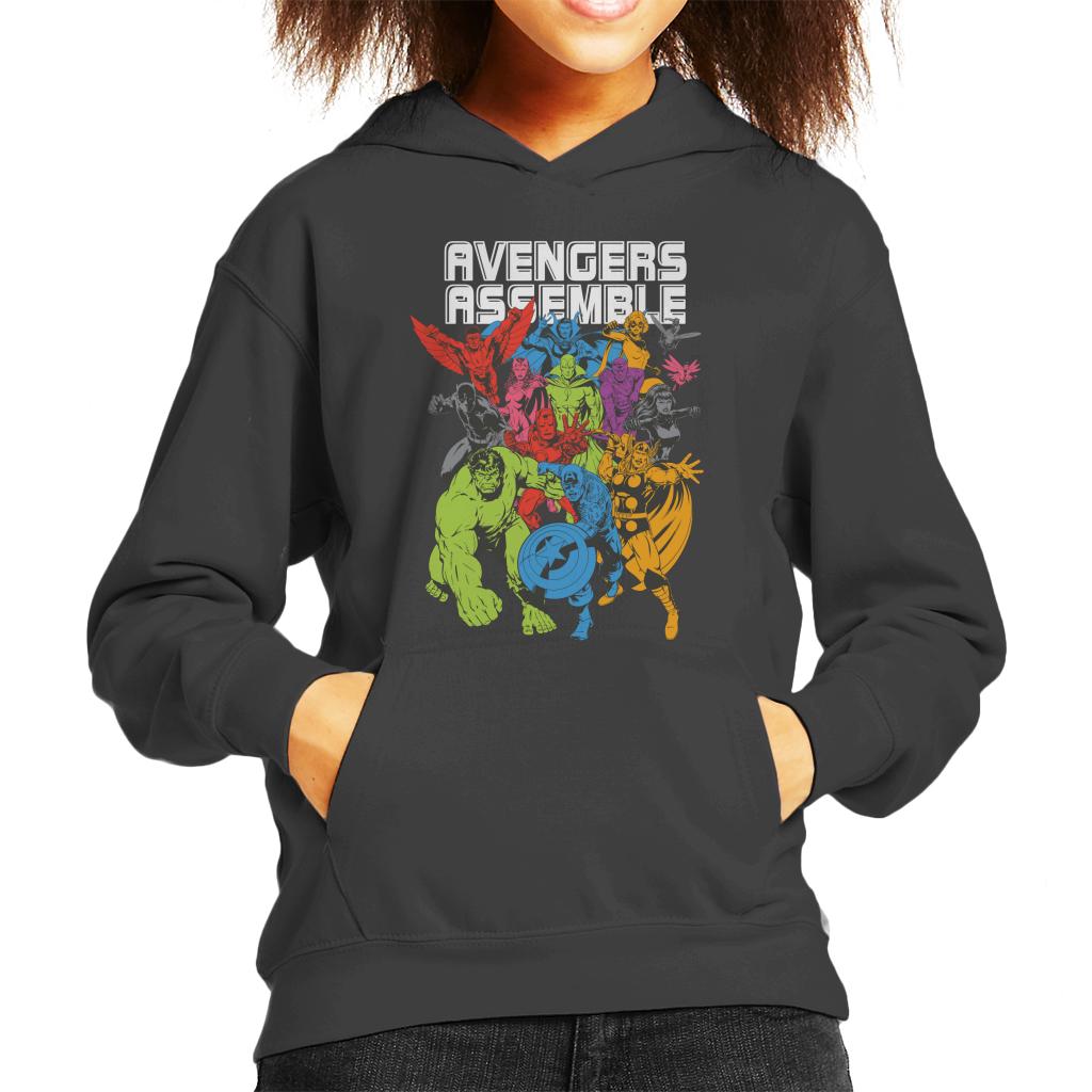 Marvel Avengers Assemble Comic Book Colour Art Kid's Hooded product image 4