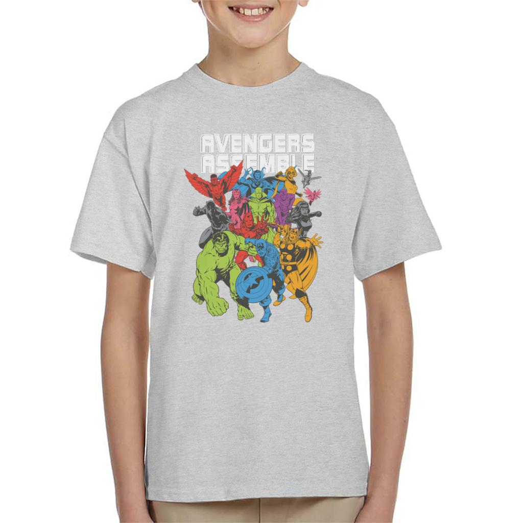 Marvel Avengers Assemble Comic Book Colour Art Kid's T-Shirt product image 6