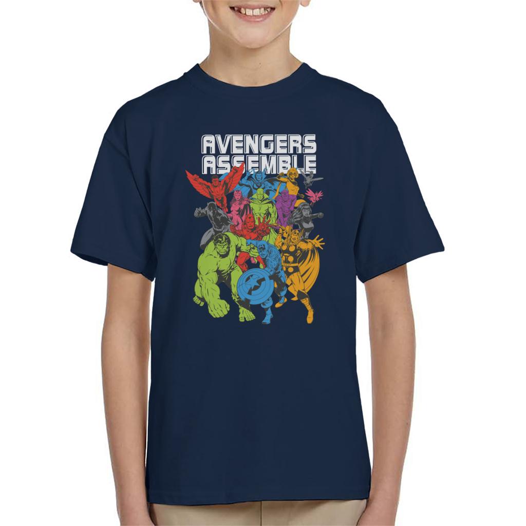 Marvel Avengers Assemble Comic Book Colour Art Kid's T-Shirt product image 8