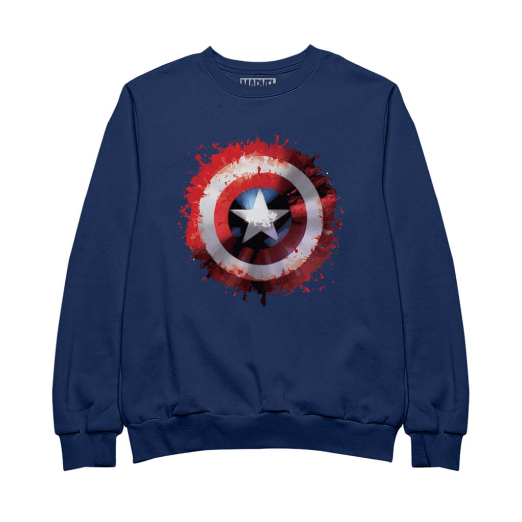 Marvel Captain America Shield Paint Splat Avengers Men's product image 1