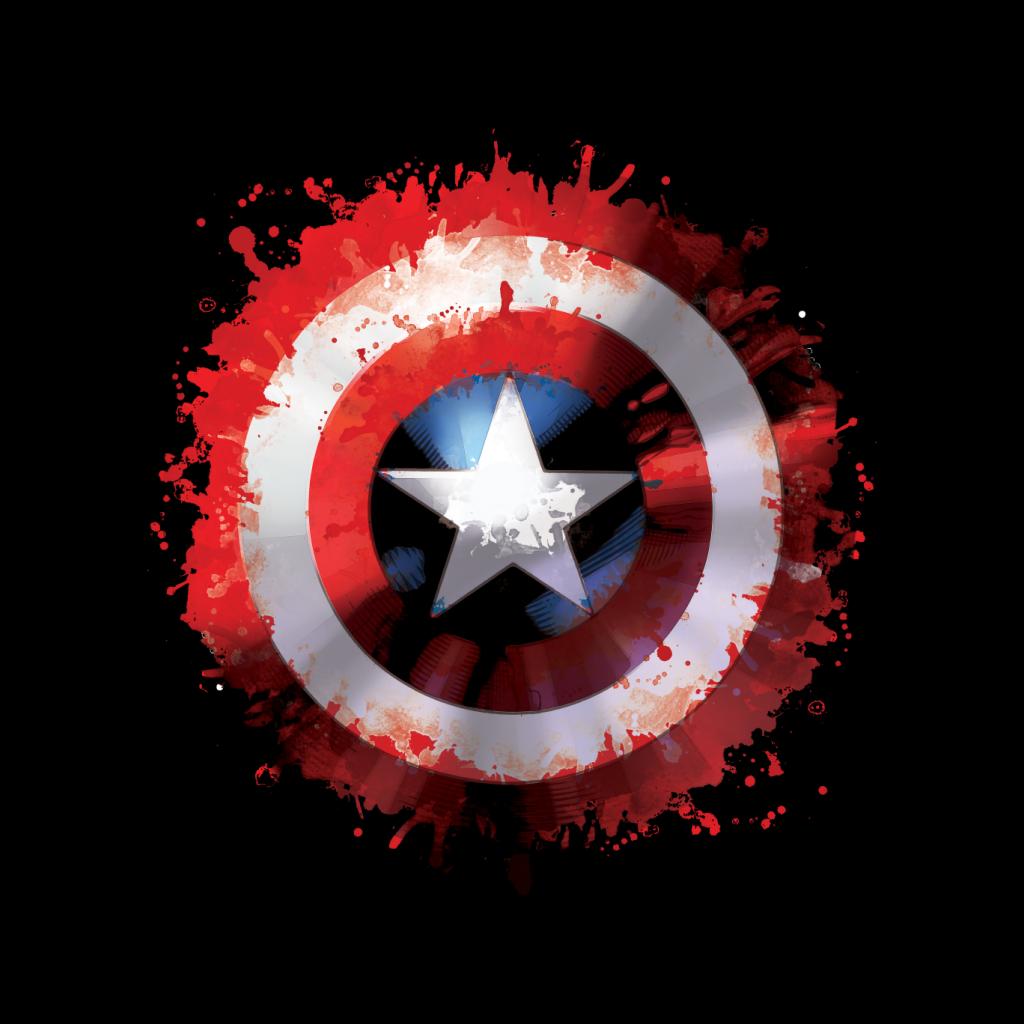 Marvel Captain America Shield Paint Splat Avengers Women's product image 2