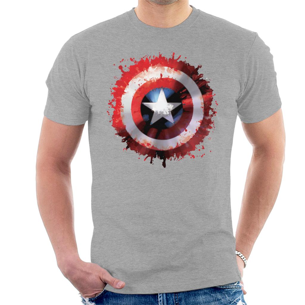 Marvel Captain America Shield Paint Splat Avengers Men's product image 4