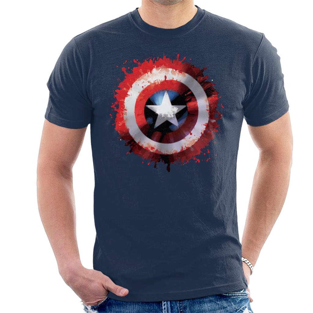 Marvel Captain America Shield Paint Splat Avengers Men's product image 8