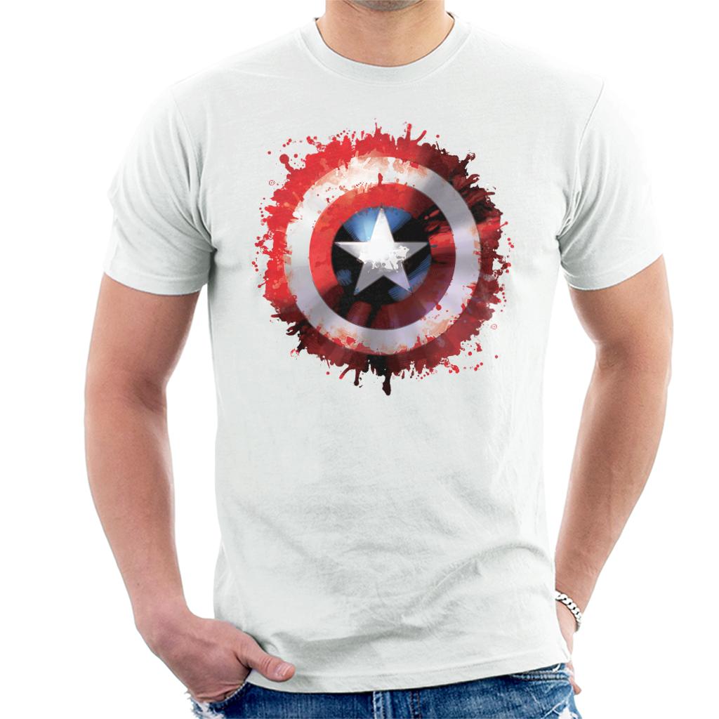 Marvel Captain America Shield Paint Splat Avengers Men's product image 6