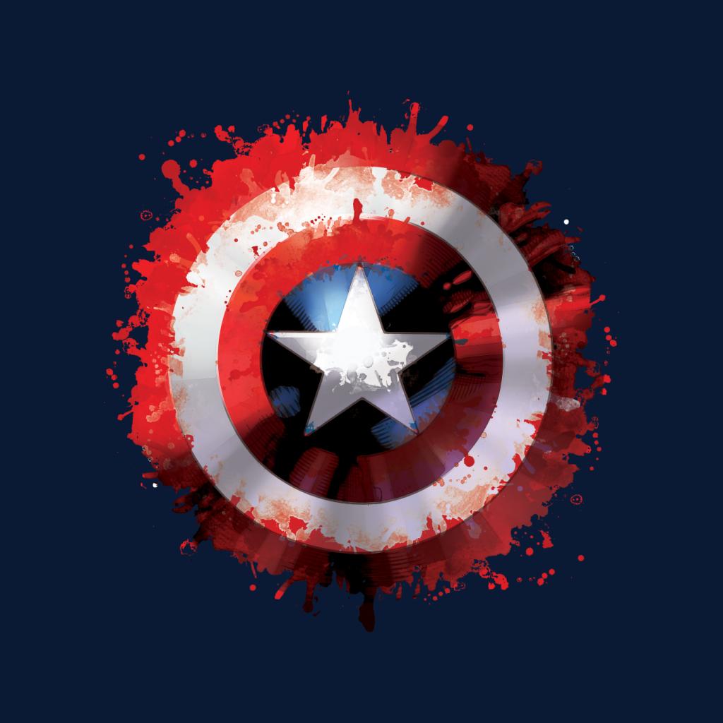 Marvel Captain America Shield Paint Splat Avengers Women's product image 9