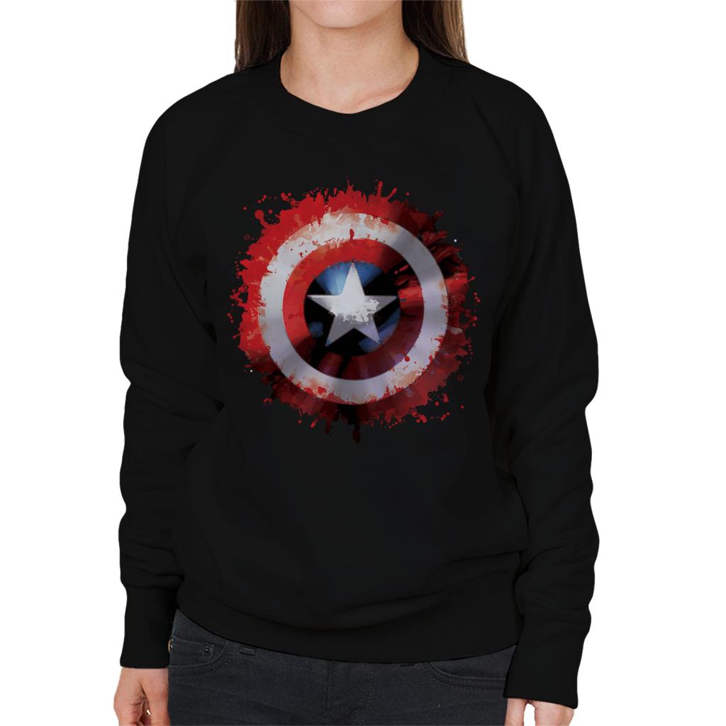 Marvel Captain America Shield Paint Splat Avengers Women's product image 1