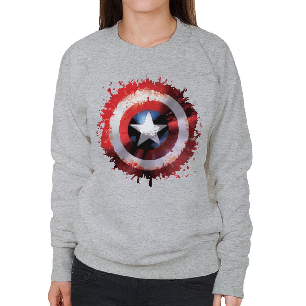 Marvel Captain America Shield Paint Splat Avengers Women's product image 4