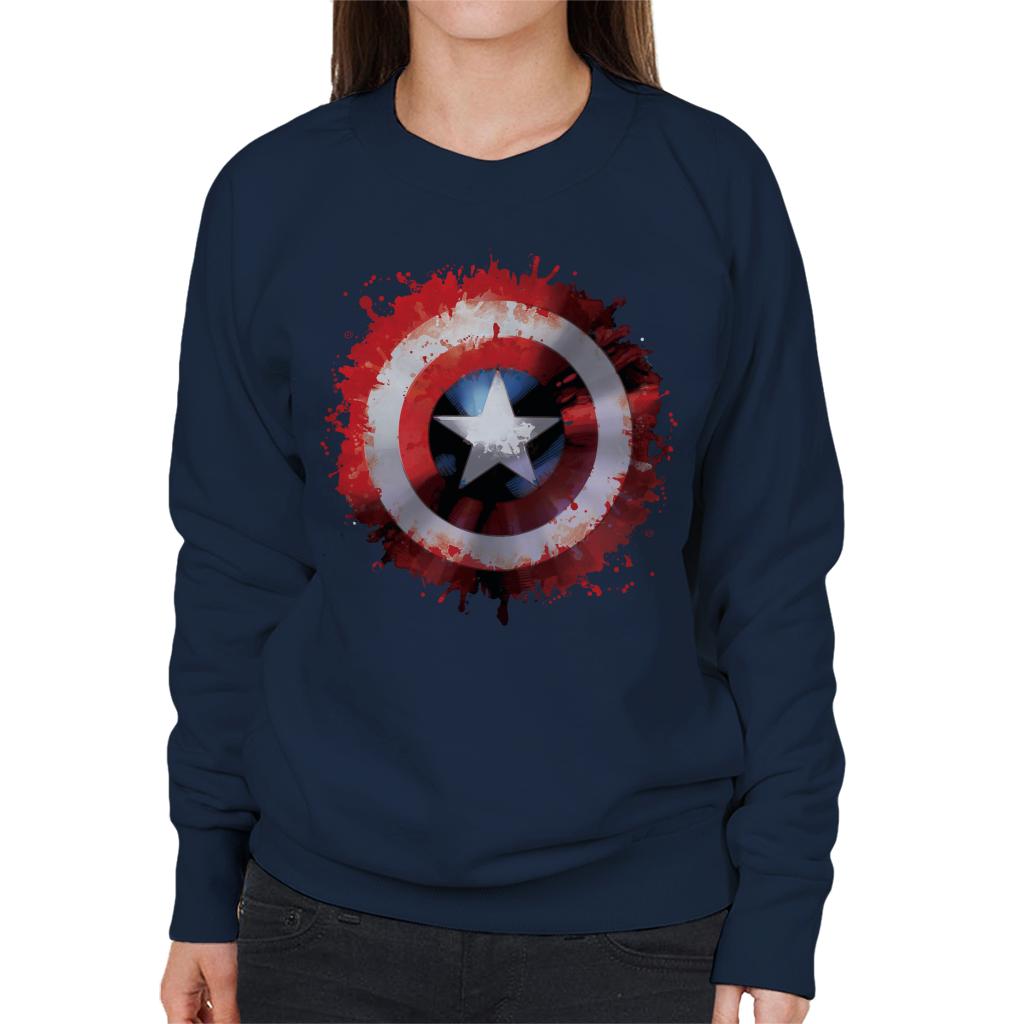 Marvel Captain America Shield Paint Splat Avengers Women's product image 8