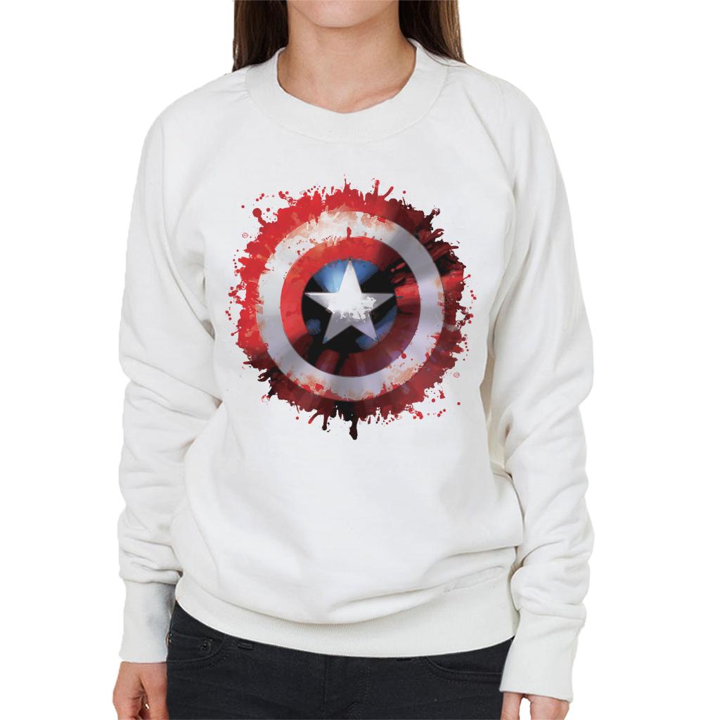 Marvel Captain America Shield Paint Splat Avengers Women's product image 6