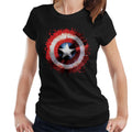 Marvel Captain America Shield Paint Splat Avengers Women's product image 1