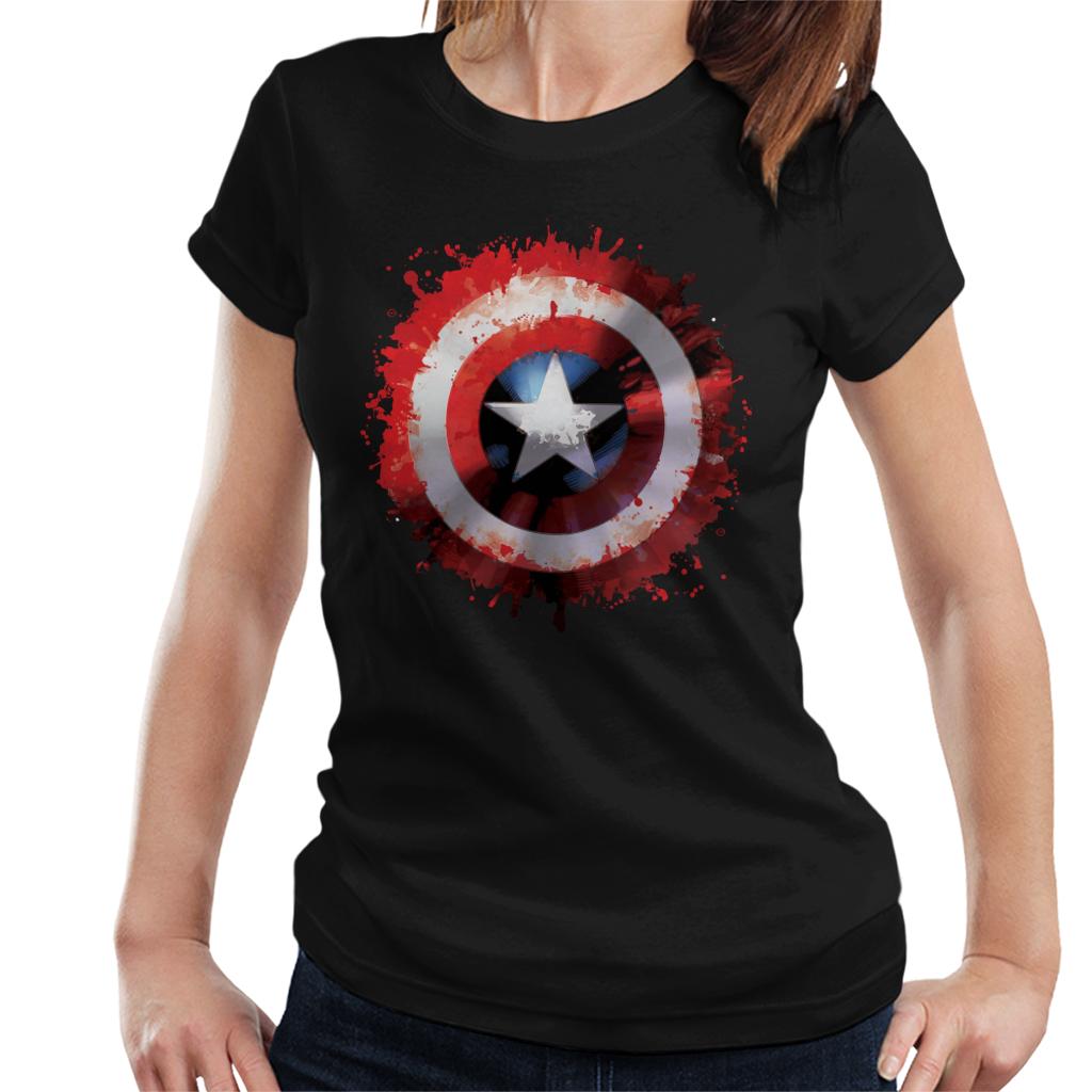 Marvel Captain America Shield Paint Splat Avengers Women's product image 1