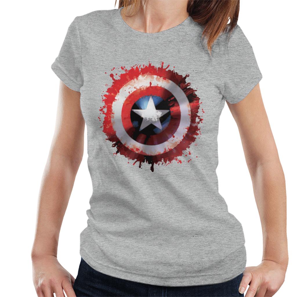 Marvel Captain America Shield Paint Splat Avengers Women's product image 4