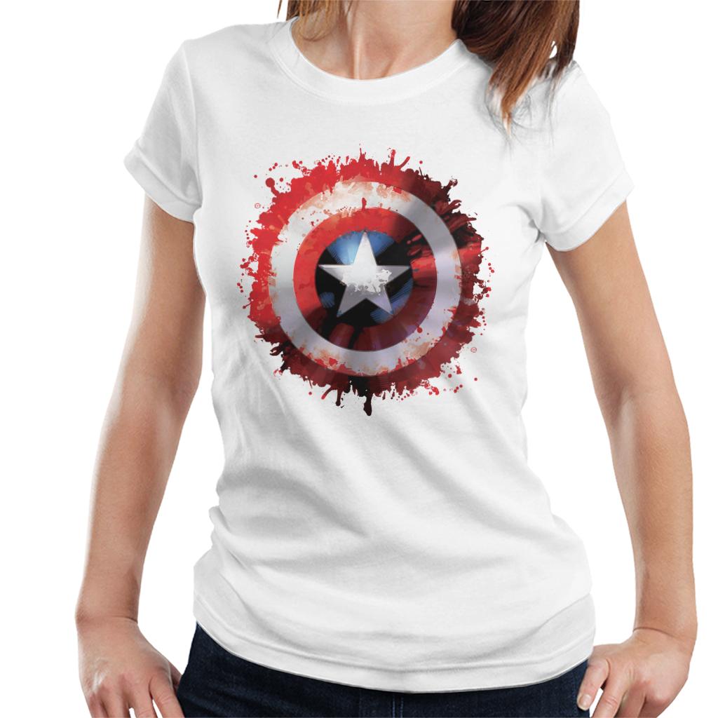 Marvel Captain America Shield Paint Splat Avengers Women's product image 6