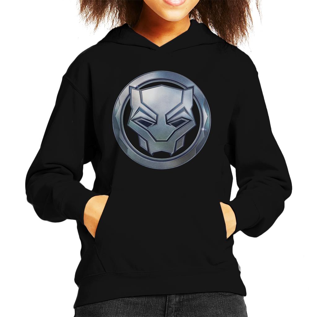 Marvel Black Panther Steel Mask Logo Kid's Hooded Sweatshirt product image 1