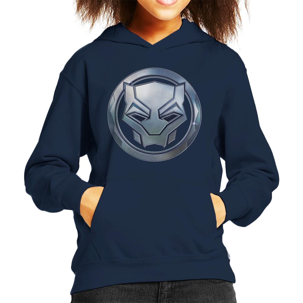 Marvel Black Panther Steel Mask Logo Kid's Hooded Sweatshirt product image 6