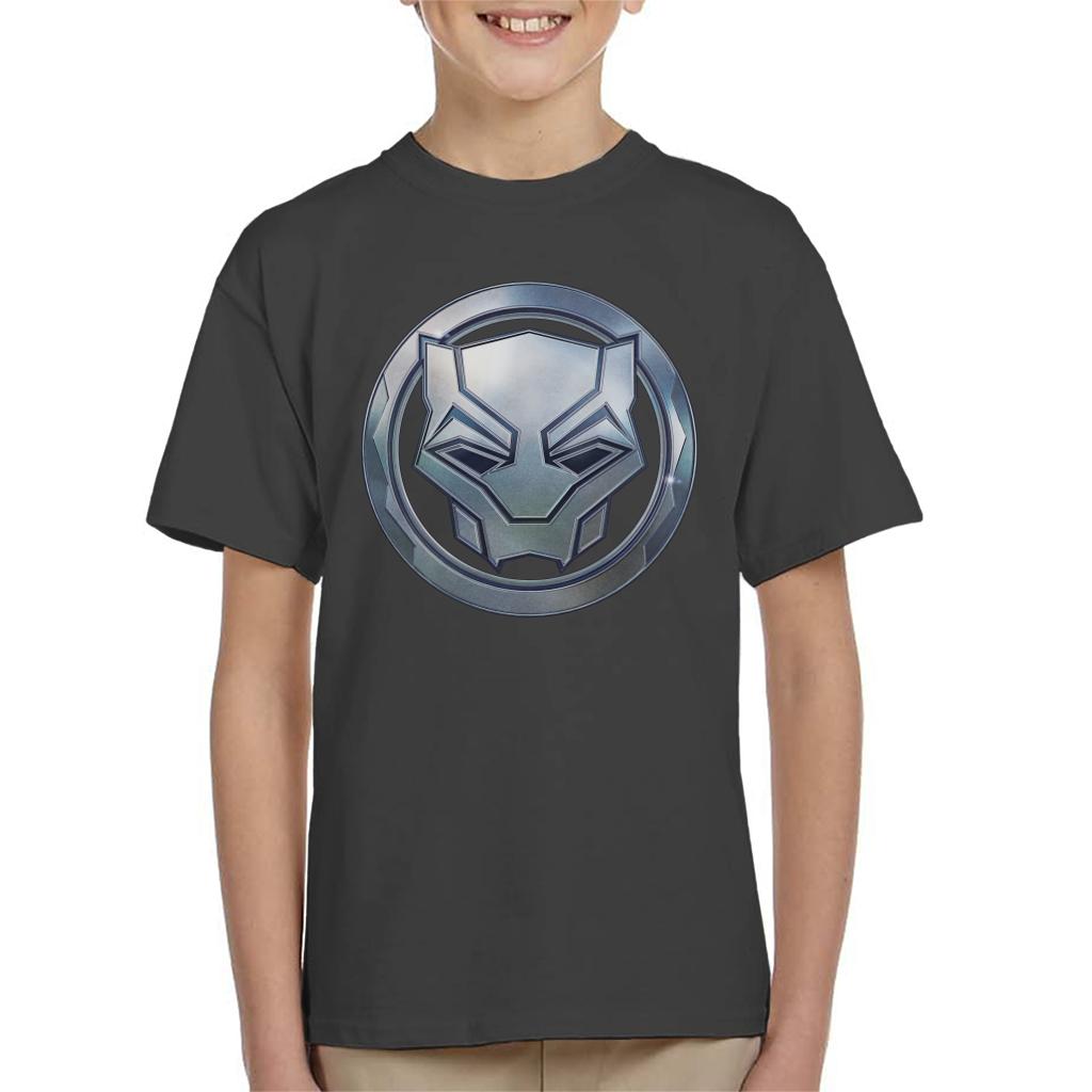 Marvel Black Panther Steel Mask Logo Kid's T-Shirt product image 4