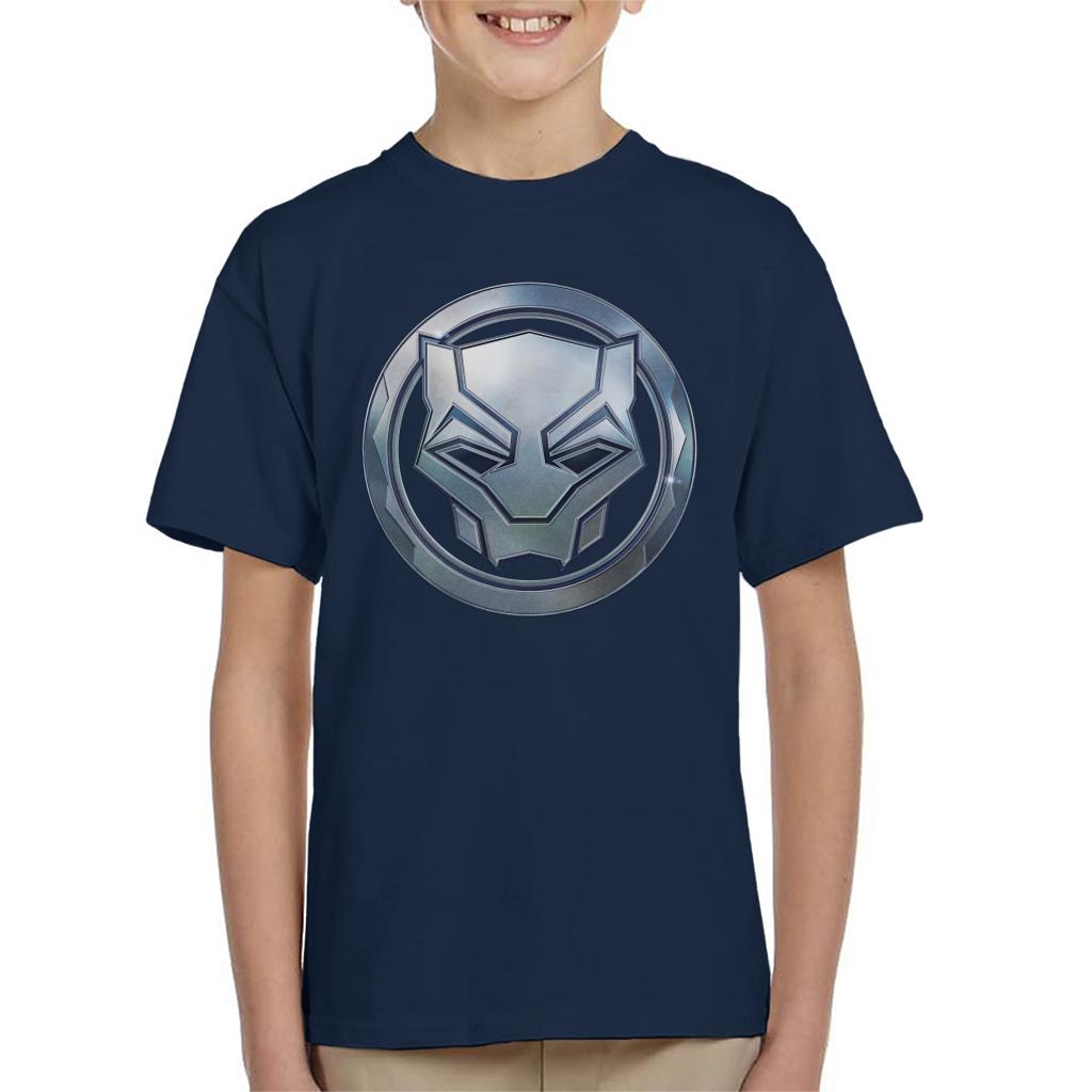 Marvel Black Panther Steel Mask Logo Kid's T-Shirt product image 8