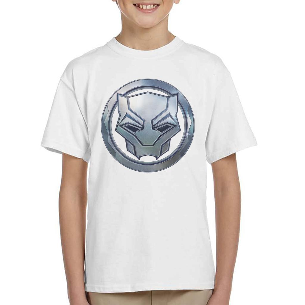 Marvel Black Panther Steel Mask Logo Kid's T-Shirt product image 6