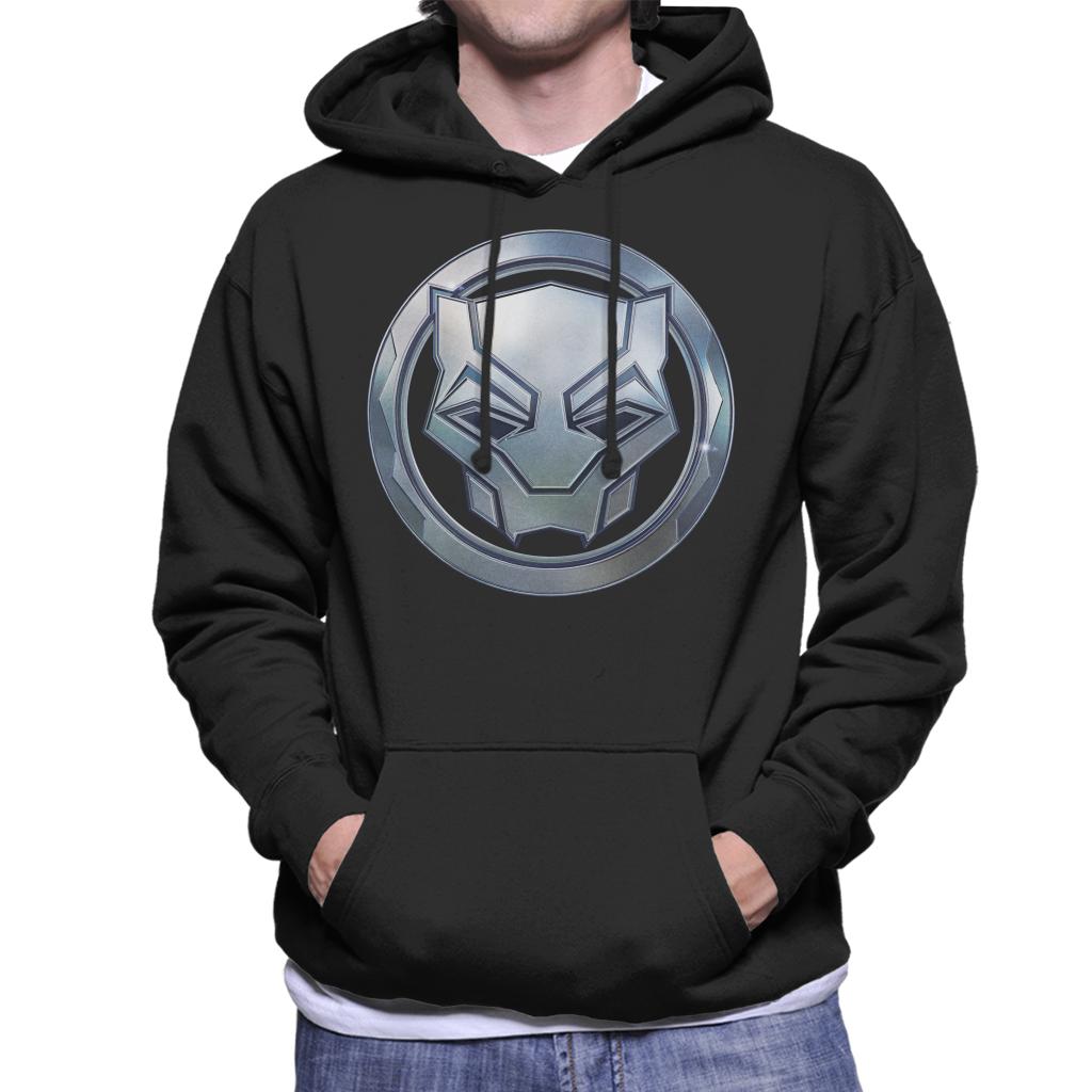 Marvel Black Panther Steel Mask Logo Men's Hooded Sweatshirt product image 1