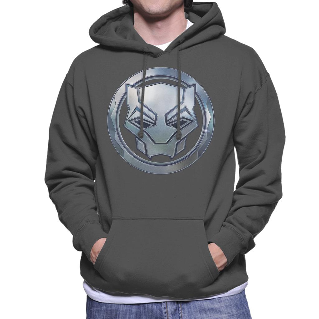 Marvel Black Panther Steel Mask Logo Men's Hooded Sweatshirt product image 4