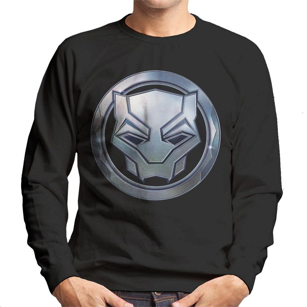 Marvel Black Panther Steel Mask Logo Men's Sweatshirt product image 1