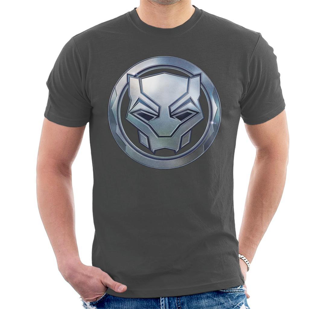 Marvel Black Panther Steel Mask Logo Men's T-Shirt product image 4
