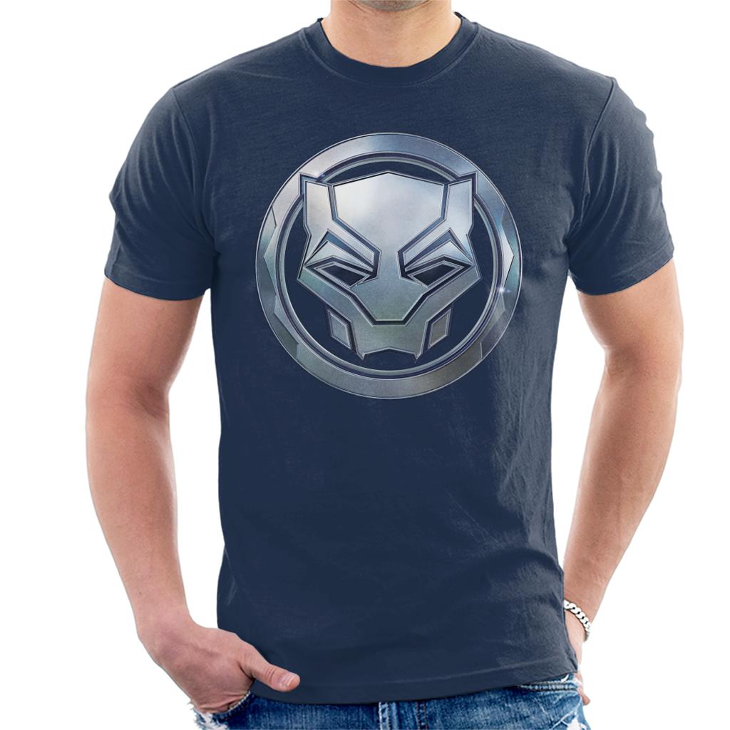 Marvel Black Panther Steel Mask Logo Men's T-Shirt product image 8